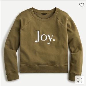J Crew “Joy” sweatshirt
